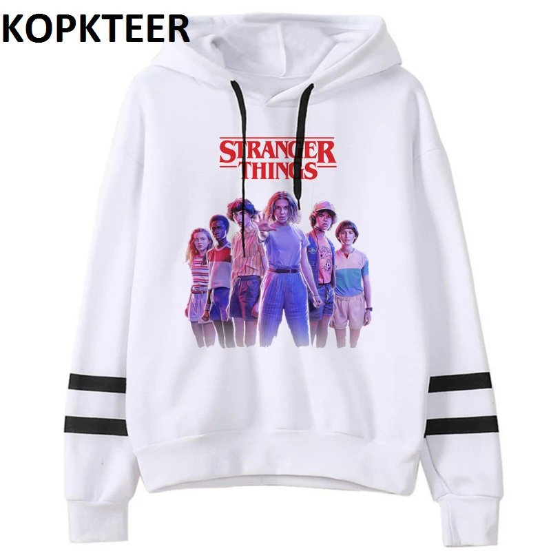 Женская толстовка с капюшоном Stranger Things 3 готический пуловер длинным рукавом в