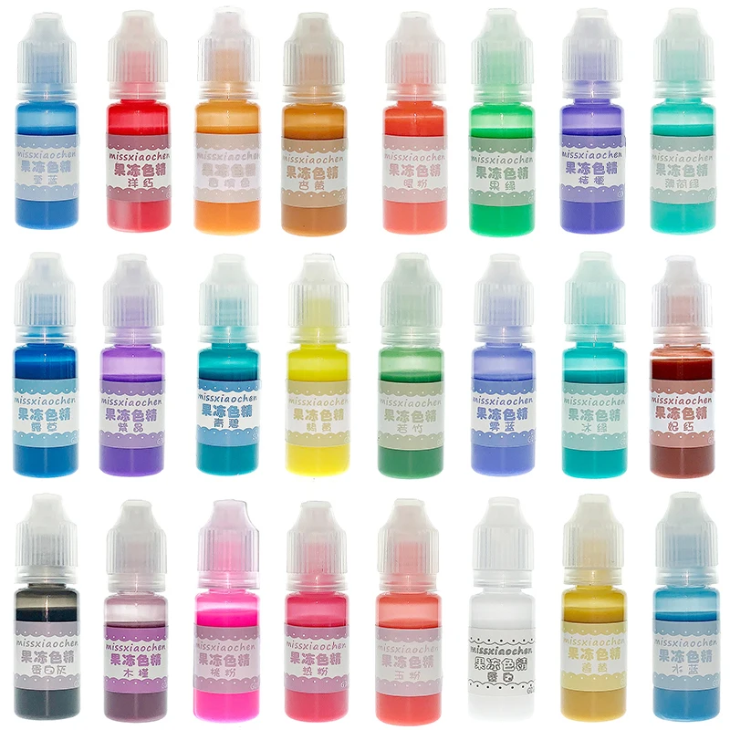10g 24 Translucent Jelly Colors Epoxy Resin UV Glue For Silicone Mold Liquid Pigment Dye DIY Jewelry Making Handmade Crafts | Украшения и
