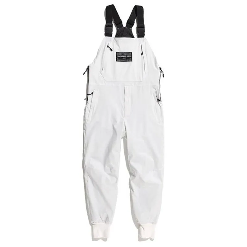 

Dmt.Pstvm Black White Pants Insulated Bib Drawstring Design Snowboard Pants Strap Jumpsuit Broadcloth Pants Cotton Pants Unisex