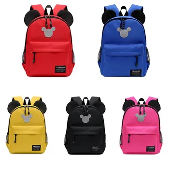 

Children's schoolbag cartoon image Mickey kindergarten schoolbag female baby boy canvas cute backpack Large capacity outdoor