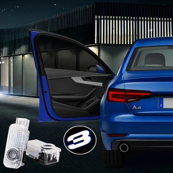 

2pcs S3 LED Logo Door Light For Audi A6 C6 C5 A1 A3 A4 B8 A5 A7 A8 Q2 Q5 Q7 TT RS S4 S6 S8 S3 Logo Car Door Light Welcome Light