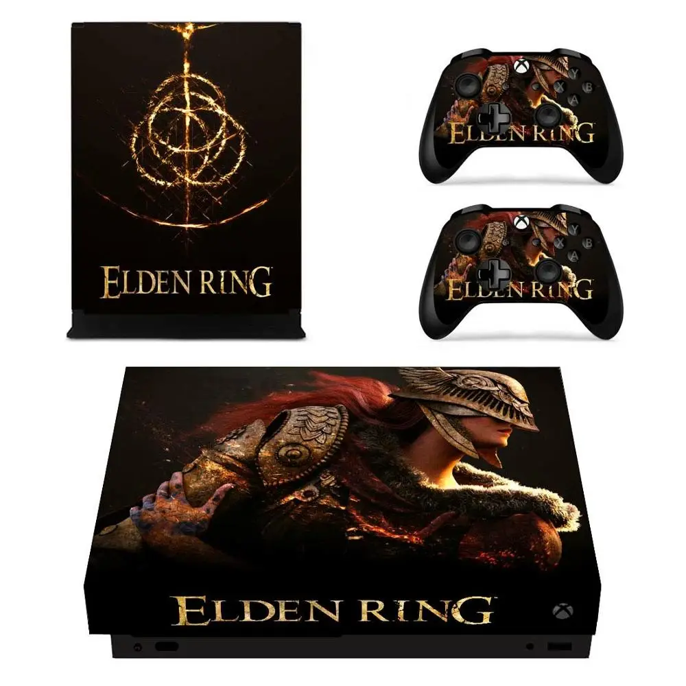 YSX1X2277 Elden кольцевые наклейки для Xbox One X виниловые наклейки для кожи Pegatina Adesivo для Xbox one X консоли пульта дистанционного управления скины - Цвет: YSX1X2277