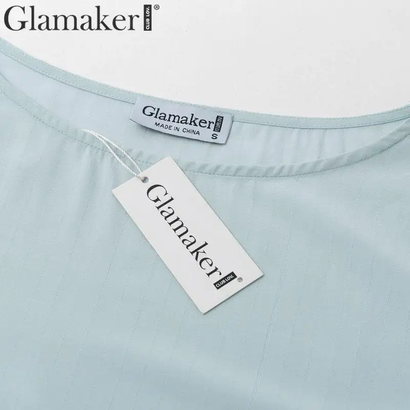 Glamaker тканая блузка свободного кроя из хлопка с расклешенными рукавами в стиле пэчворк с рюшами Элегантная блузка Женская Осенняя Зимняя Сексуальная Блузка