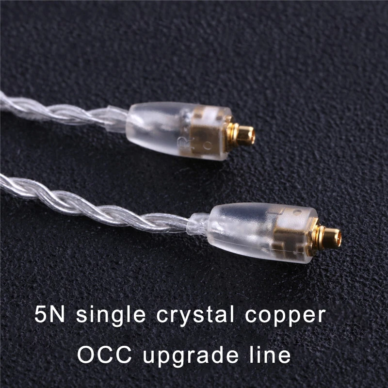 Fone de Ouvido Cabo com Microfone Bgvp Prata Chapeado Cabo Se535 846 Alta Frequência Atualizado 8 Strand Mmcx 5n Occ Dm5 - Image 5
