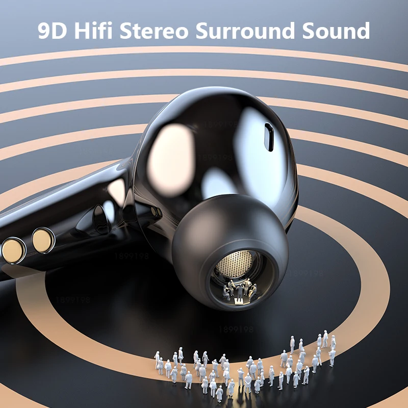 Wireless Bluetooth Headphones with Microphone Button Control TWS Bluetooth Earphones Sports Waterproof Wireless Headsets Earbuds