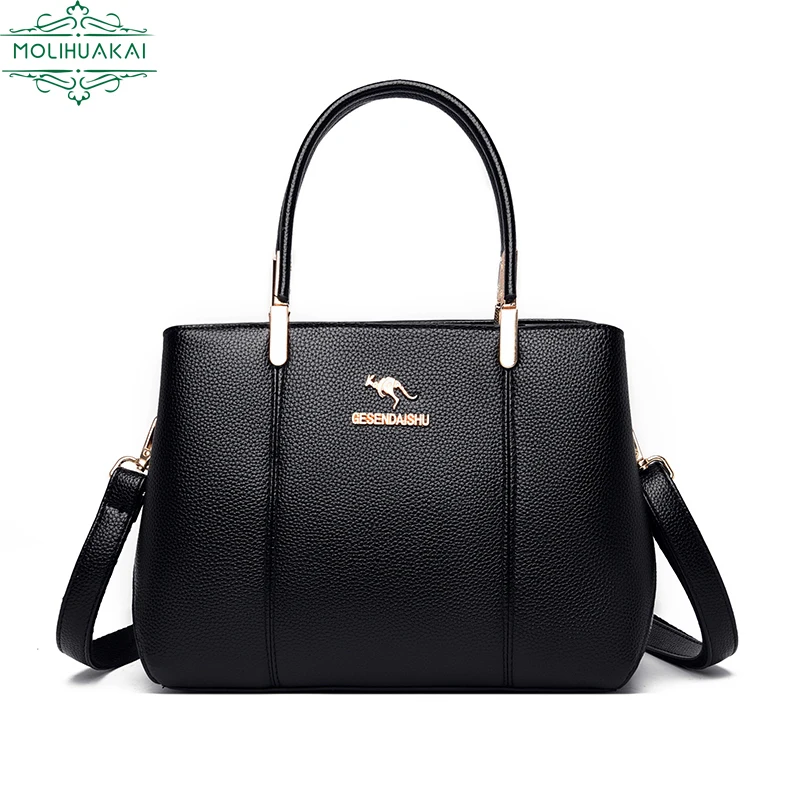 

New High Quality Women's Shoulder Bag Luxury PU Leather Crossbody Brand Designer Bag Large Capacity Ladies Handbag Shopping Bags