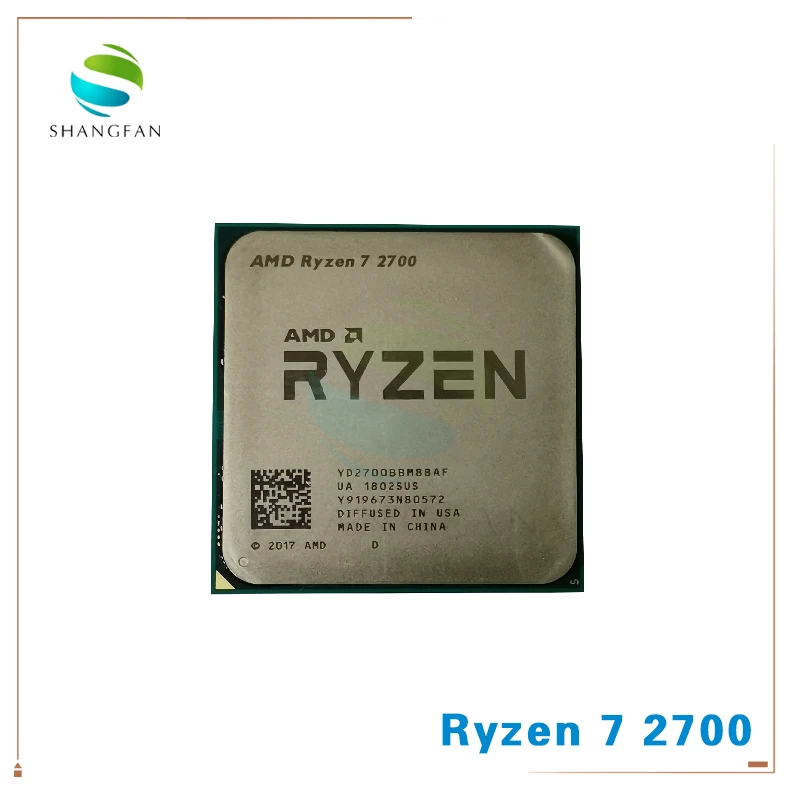 Новый процессор AMD Ryzen 7 2700 R7 3 2 ГГц Восьмиядерный шестнадцати поточный 16M 65 Вт