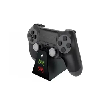 

2 In 1 Charging Stand Station Dock Cradle Handle Charger Base with LED Indicator for PS4/Slim/Pro Gaming Controllers Accessories
