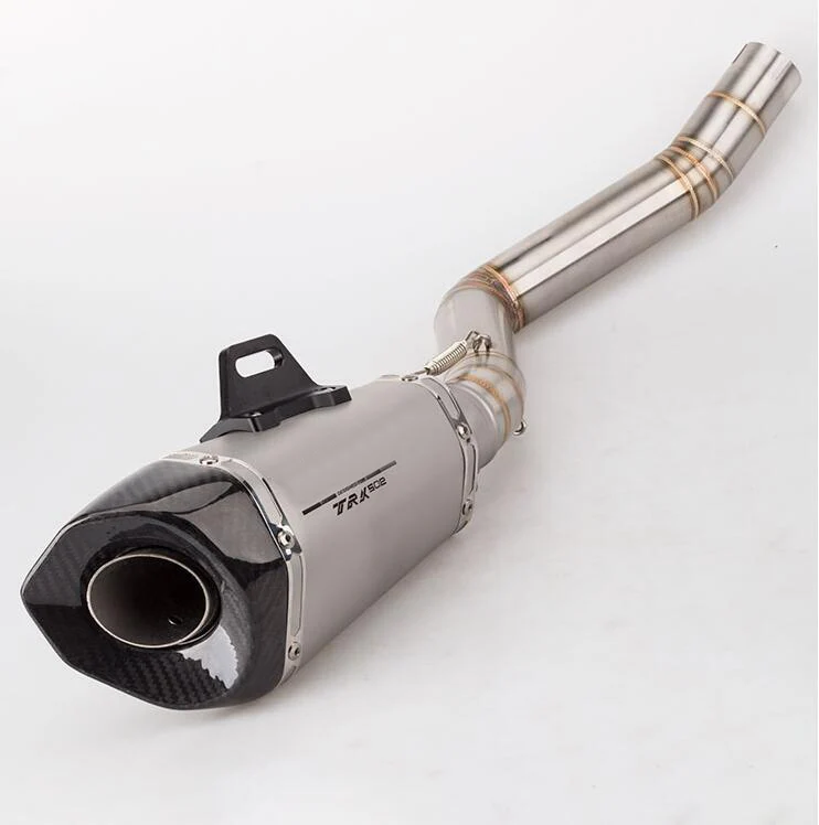 

Akrapovic carbon fiber Motorcycle exhaust pipe Benelli Akrapovic exhaust middle section with DB killer for TRK502 ZX10 Z900