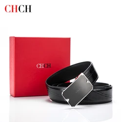CHCH New Style Belt Men Genuine leather Fashion Luxury Cowhide Casual Business Weave Strap Fancy Cowboy Jeans