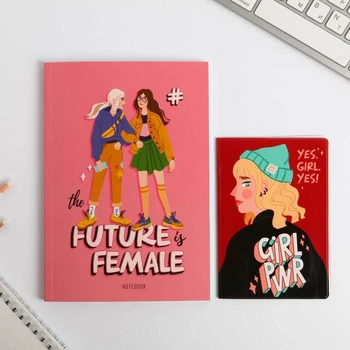 

Set passport cover and diary Grl PWR