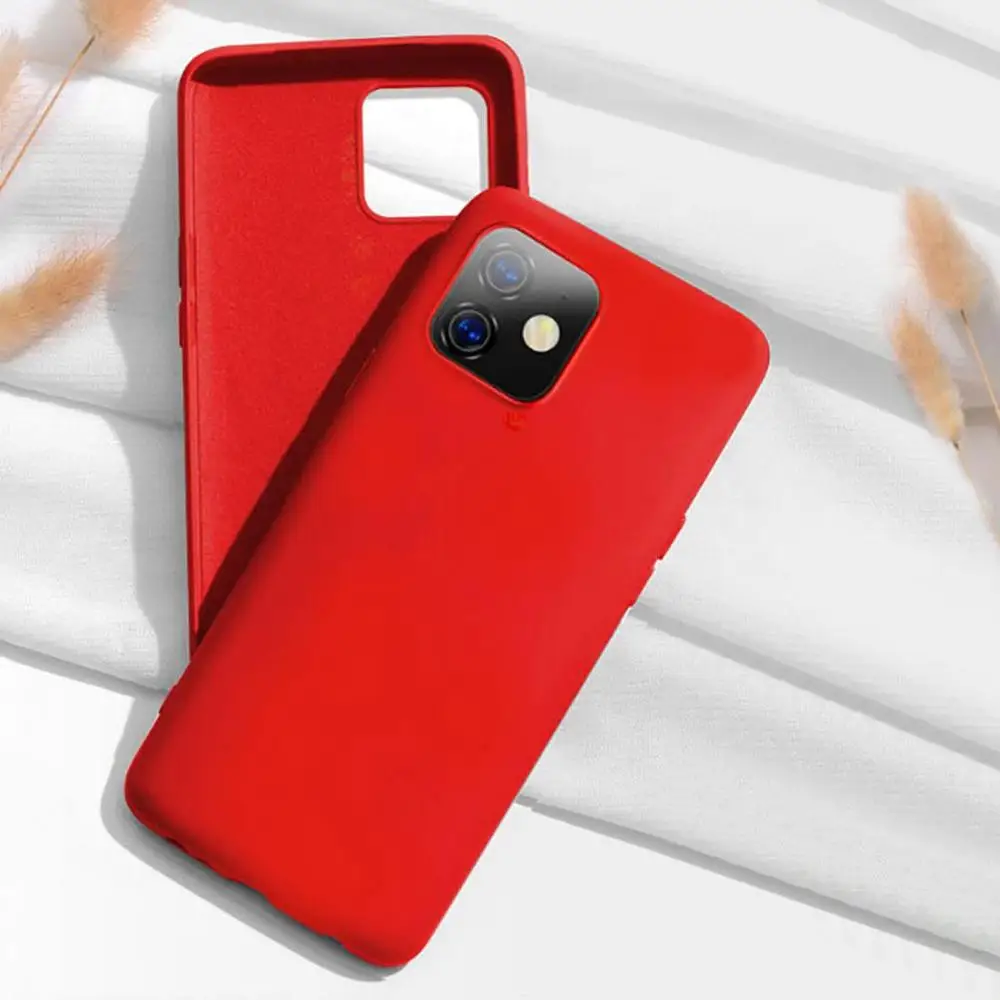 Красный Жидкий Силиконовый ТПУ чехол для телефона iPhone11 Pro Max мягкий чехол для телефона чехол для iPhone 11 Pro max - Цвет: Красный