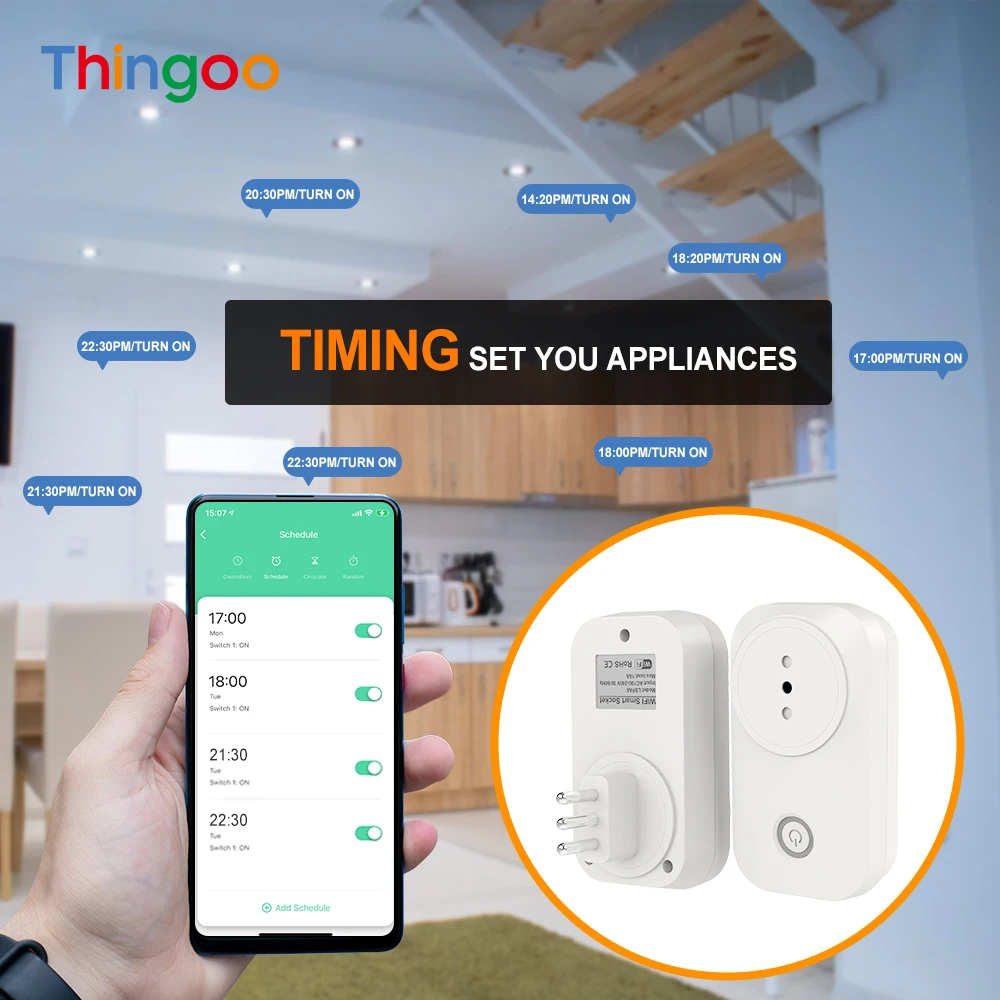 Smartlife Homekit Ÿ̸ ܼƮ     Wifi, Tuya  16A Ʈ ÷ Ż   