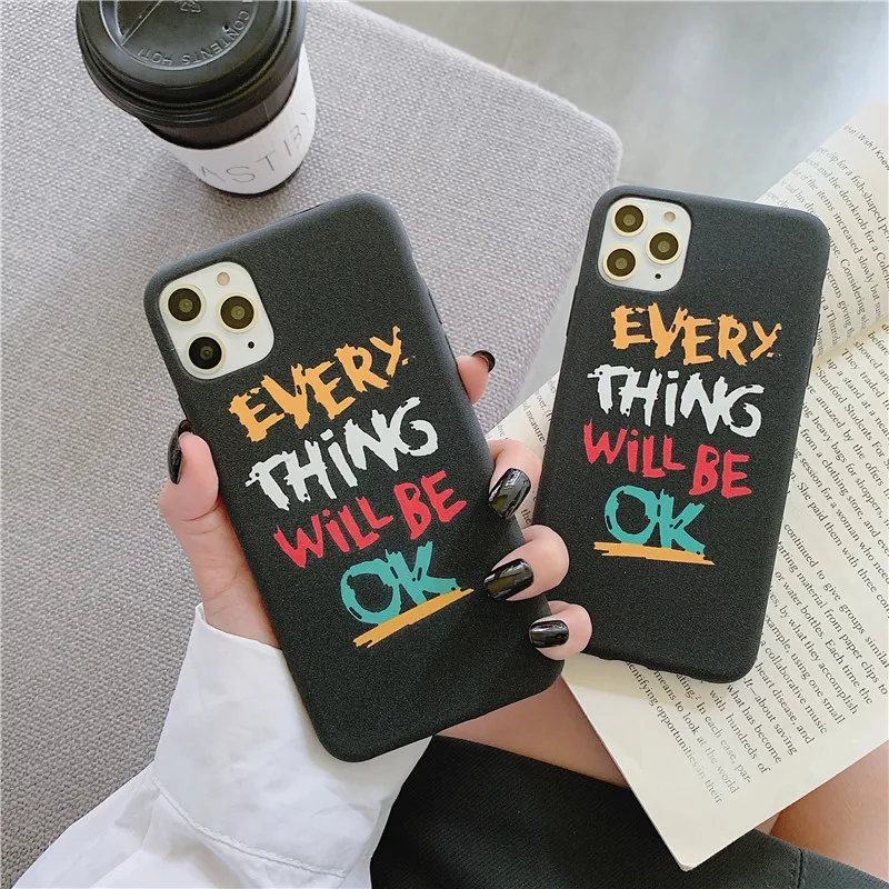 Черный чехол с английской надписью для iPhone 11 Pro X XS MAX XR 7 8 6 6S Plus мягкий матовый на