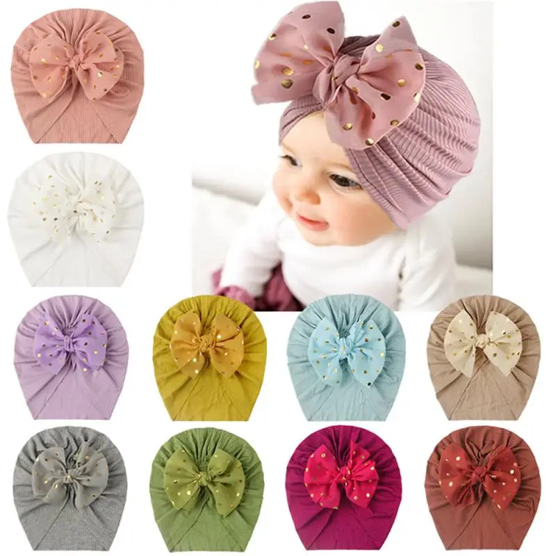 baby accessories Windproof Cotton Blend Baby Turban Hat Newborn Beanie Caps Kids Headwear Infant Toddler Shower Hat Birthday Gift Photo Props newborn socks for babies