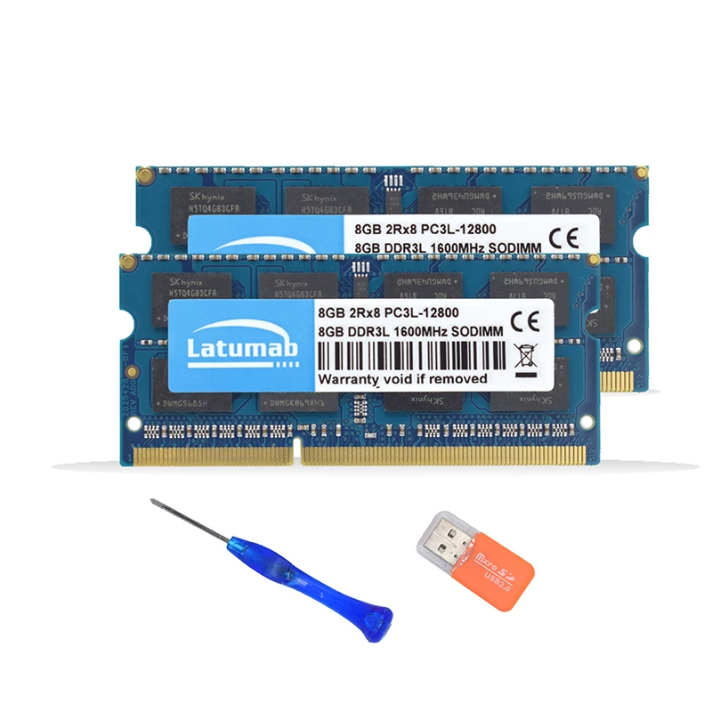 Оперативная память для ноутбука Latumab 8 ГБ 16 DDR3L 1600 МГц PC3L 12800 So Dimm 204 контакта 1 35 в