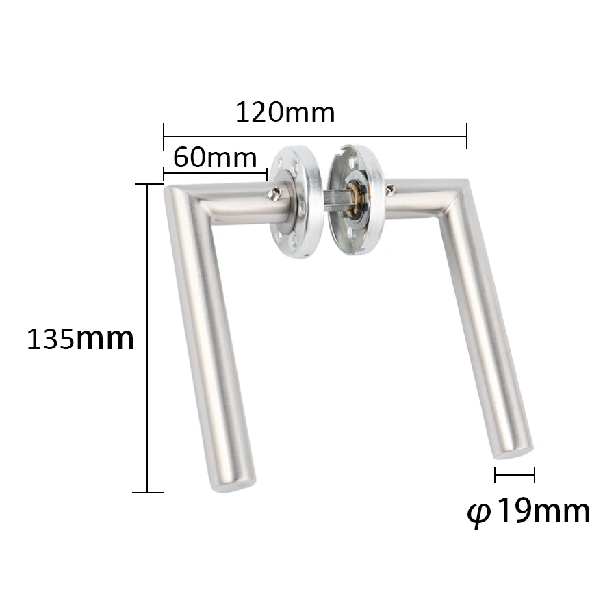 Набор дверных ручек из нержавеющей стали, внутренний рычаг для дома, ручка с замком, прочная регулируемая защелка, ручка безопасности для спальни и ванной