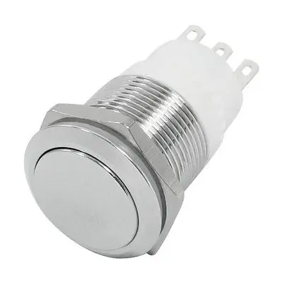 

24V 3A SPDT 1NO 1NC 5-Pin Memontary Action Flat Button Push Button Switch