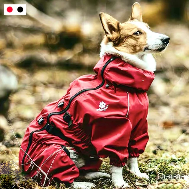 Waterproof Pet Dog Outdoor Jacket Clothes Winter Warm Coat  Big Jumpsuit Reflective Raincoat For Small Medium Large Dogs 1