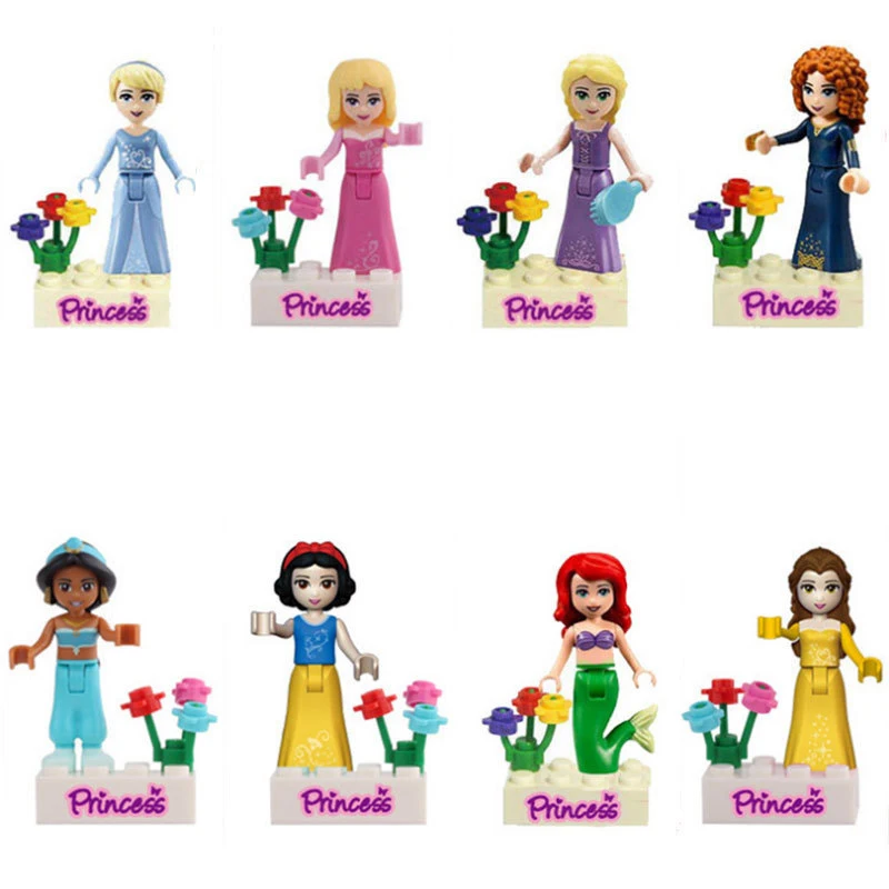 8 шт./лот серия Disney Girl Белоснежка девочка семья Игрушка Головоломка Сборка
