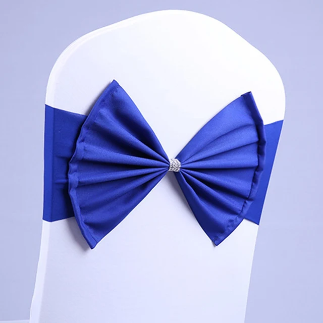 100pcs Chair Sashes Tie Satin Knot Cover Back Ribbon Rustic Seat Belt Bow For Hotel Banquet Wedding Party Event Decorations