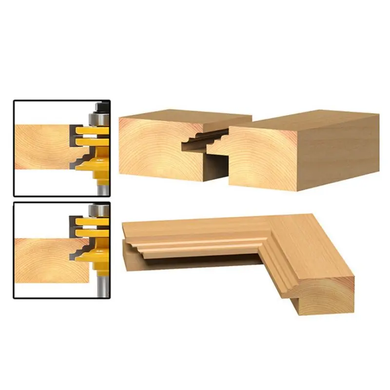 8 мм хвостовик стеклянная дверь рельс стиль Реверсивный маршрутизатор бит для деревообрабатывающий Резак Режущий инструмент