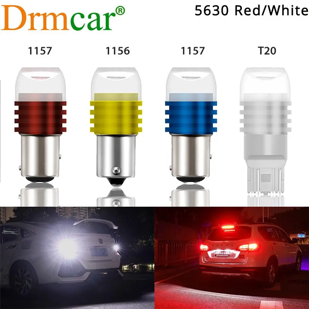 

1PC 1156 1157 T20 Car LED Signal Light Brake Light Backup Lighting Red Flash Strobe Lamp Parking Reverse Bulb Turn Tail Flashing