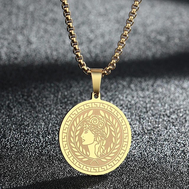 Dainty Mythology Medusa Gorgon Necklace Women Men Ancient Greek Symbol Jewelry  Stainless Steel Pagan Necklace Collar SPA161