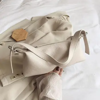 

Elegant Armpit Sling Handbags Solid Color Women PU Hobo Totes Shoulder Bags Fashion Exquisite Shoulder Messenger Bags