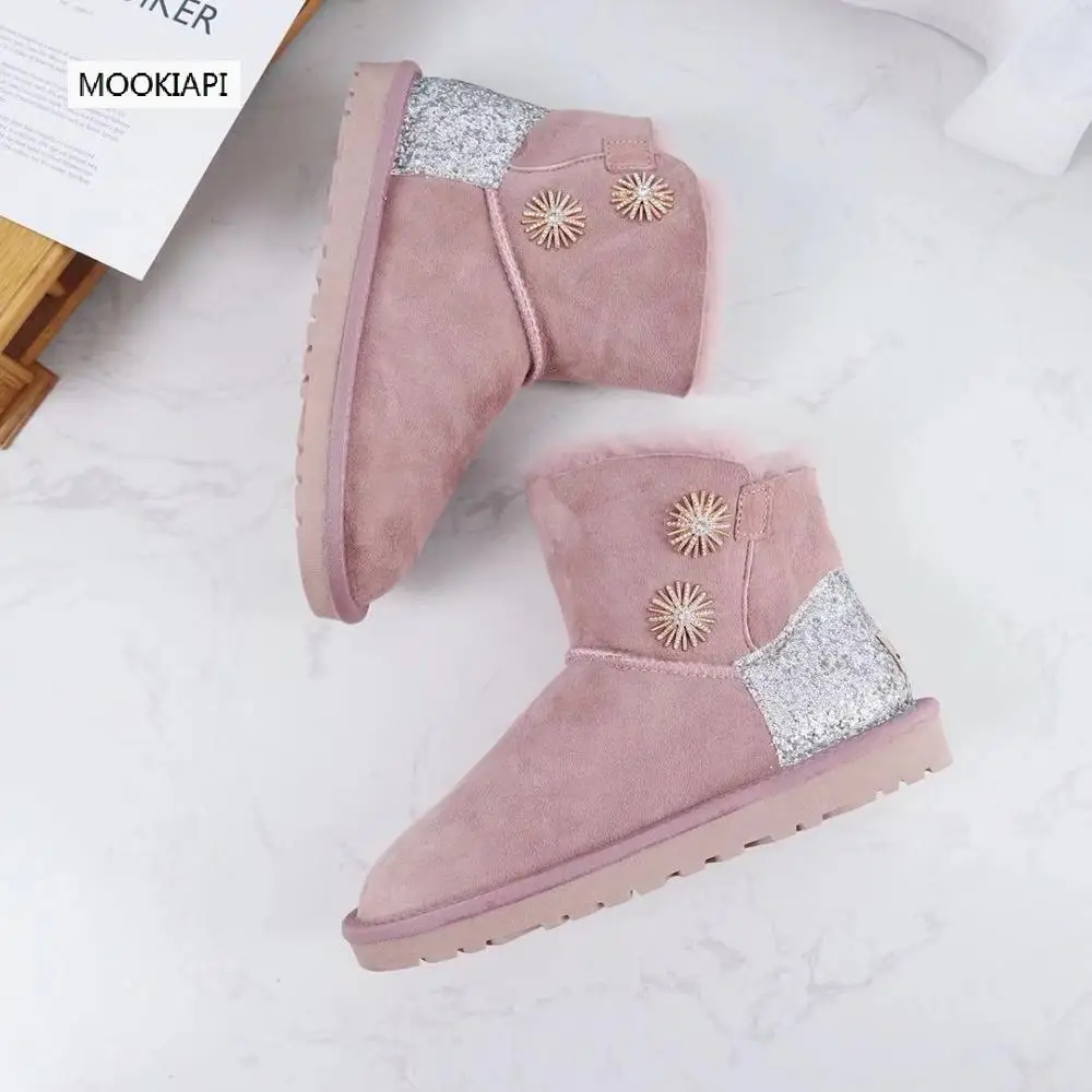 

2019 Australia's highest quality women's snow boots, real sheepskin, 100% natural wool, the latest buckle shoes, free delivery