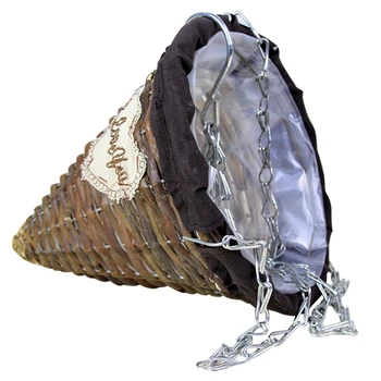 

HOT SALE Natural Wicker Hanging Basket Flower Basket Pot Planter Rattan Vase Basket Home Garden Wall Hanging Container Rattan