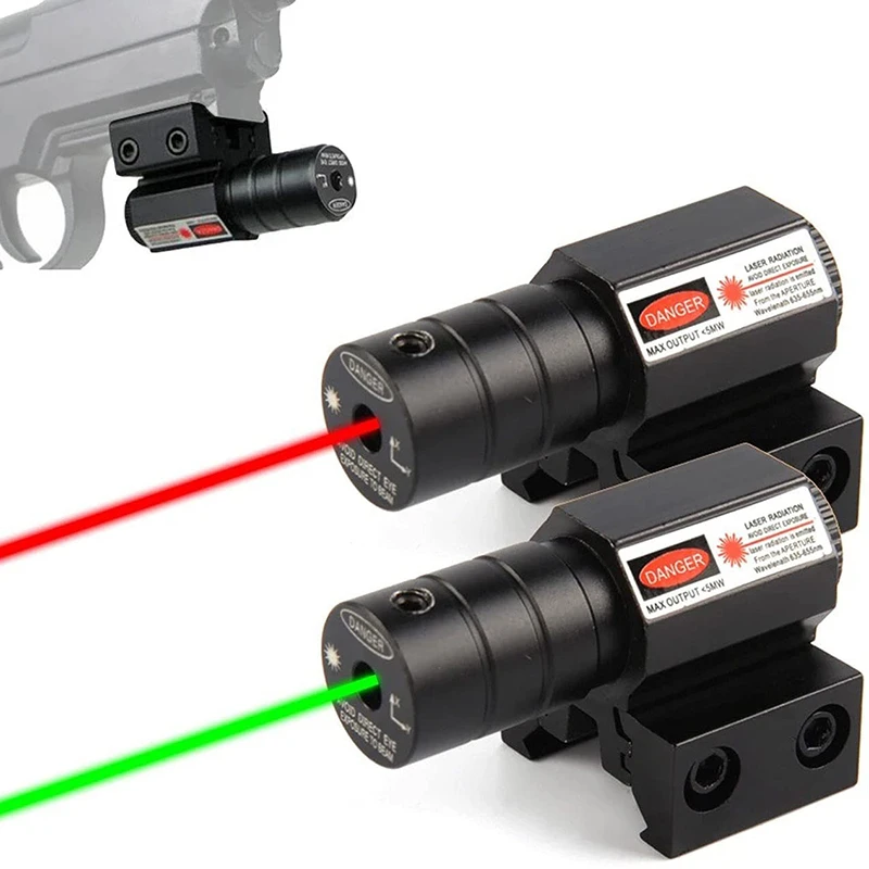 Tactical Red Green Laser Sight Laser Pointer Mini Red Laser Sight 20mm/11mm  Picatinny Rail Mount for Rifle Pistol|Riflescopes| - AliExpress