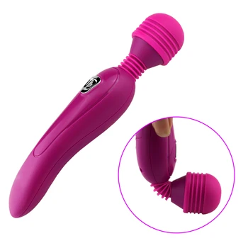 

Powerful Oral Clit Av Magic Wand Vibrator Sex Toys for Woman 12 Speeds Vibration G Spot Anal Massager Safe Silicone Sex Product