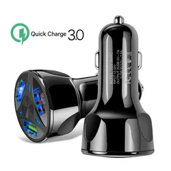 Автомобильное зарядное устройство USB Quick Charge 4,0 3,0 для iPhone X 8 7 Plus для samsung S10 S9 S8 A50 A70 мобильный телефон быстрое зарядное устройство