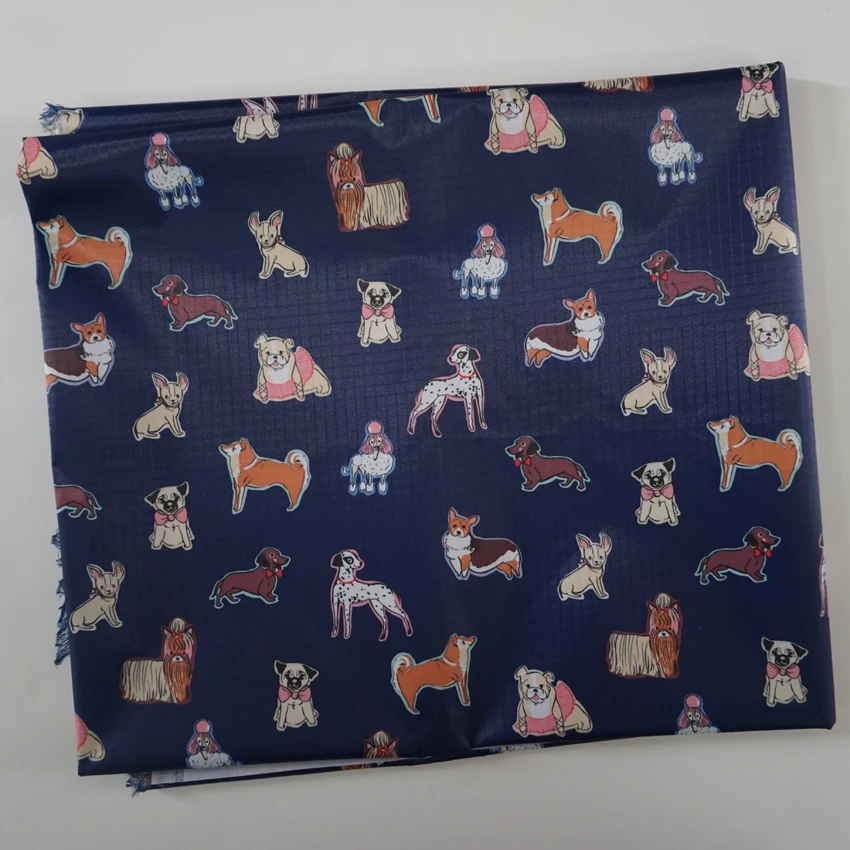 

Puppy Pet Dachshund Poodle Dog Patchwork PVC Acrylic Polyester Composite Waterproof Oxford Fabric DIY Tablecloth 145cm*91cm