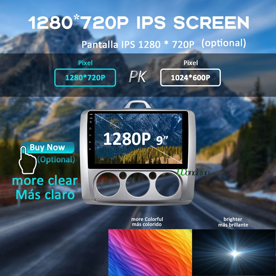 1280*720P Android 9,0 4G 64G Carplay радио для Ford Focus 2 Mk 2 2004-2011 Навигация ips экран DSP зеркальное соединение без DVD плеера