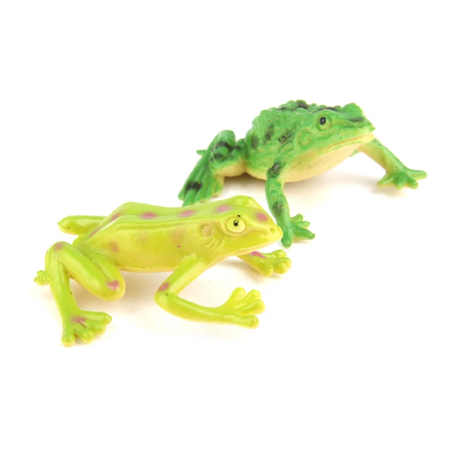12 Pieces Mini Frog Figures Toys Plastic Lifelike Animal Model Gag Toys for Kids Halloween Party Favors School Educational Toys 6