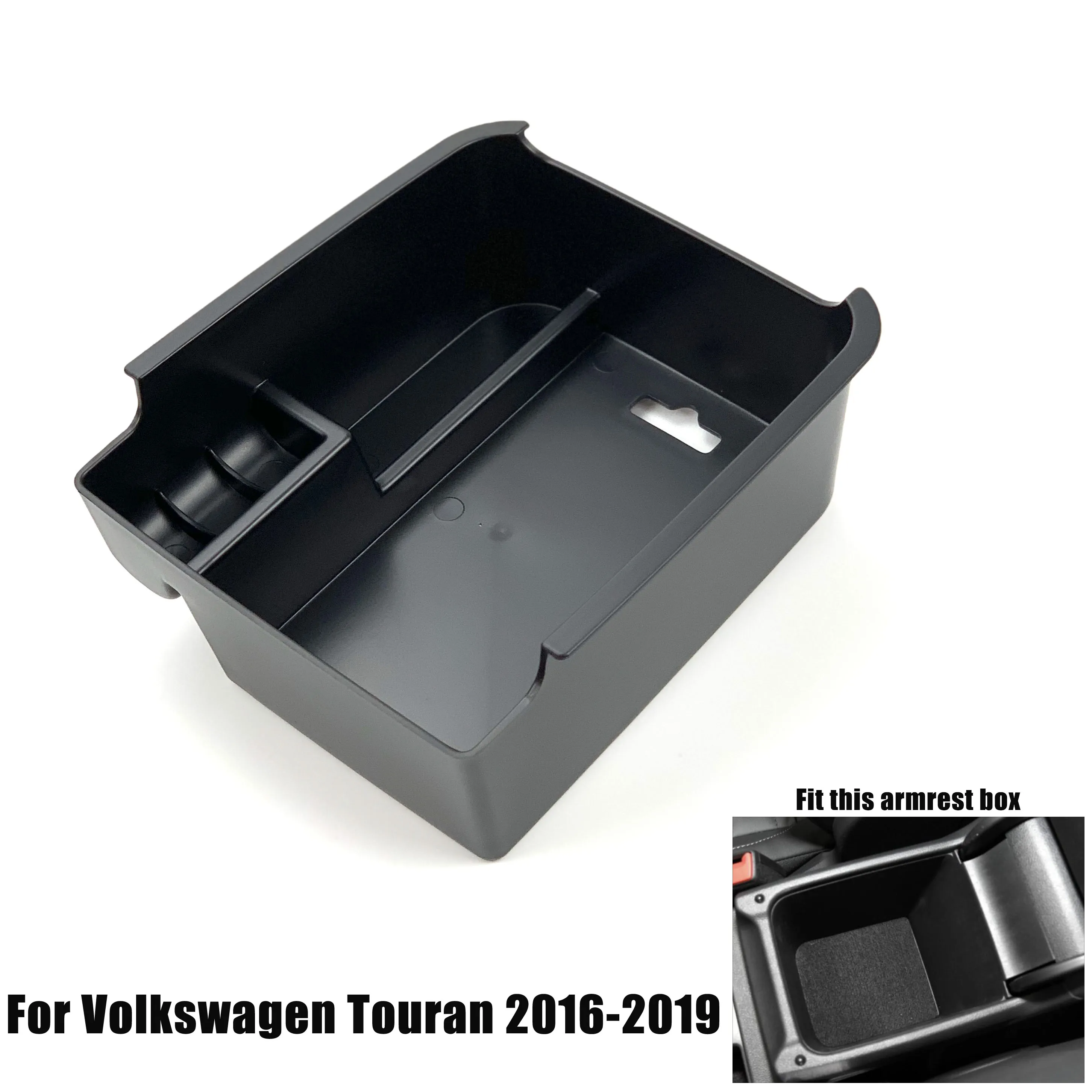 Для Volkswagen Touran 2016 2019 центральный подлокотник ящик для хранения Контейнер