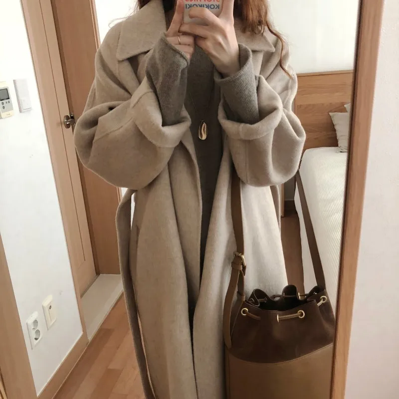 black puffer coat womens Women Winter Long Overcoat Outwear Coat Loose Plus Size Cardigans Long Sleeve Manteau Femme Hiver Elegant white bubble coat