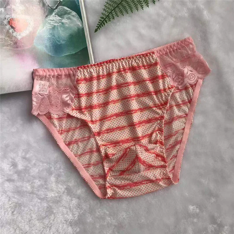 Sexy Mens Sissy Pouch Penis Panties Gay Underwear See Through Lingerie Striped Briefs Shorts Male Panties 2021 2