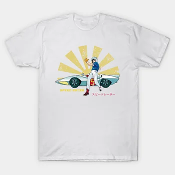

Speed Racer Retro Japanese T - Shirt Speed Racer T Shirt 60s Car Sparky Pops Trixie Racer X Racer Cartoon