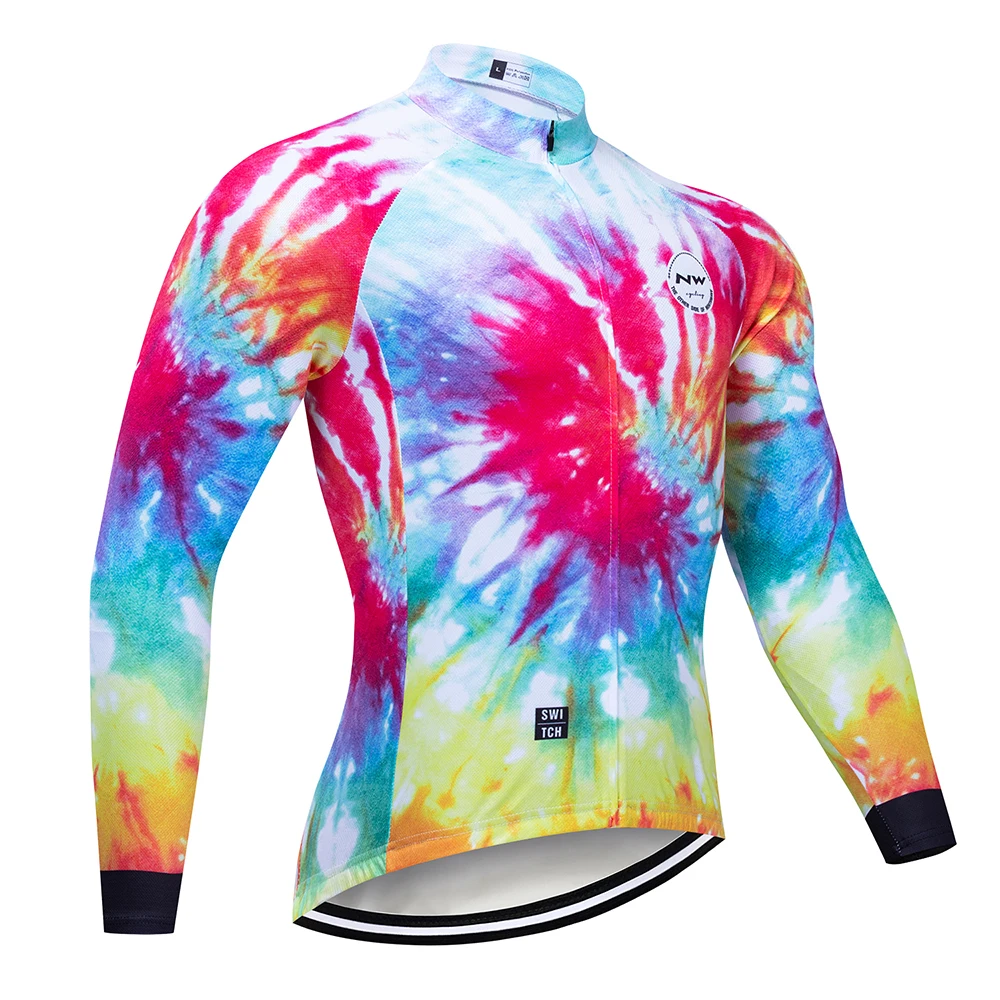 5 NW Long Sleeve Men's Cycling Jersey Breathable NW Brand Cycling Bicycle Clothing Quick-Dry Mountain Bike Clothes Cycling Wear - Цвет: 5