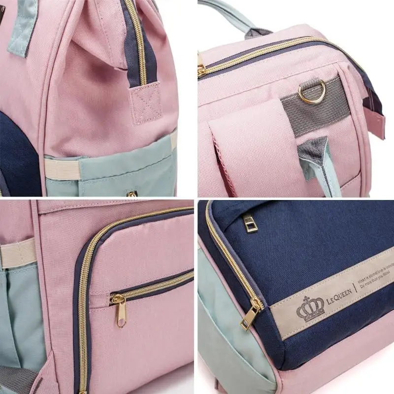 LEQUEEN, Модная Портативная сумка для подгузников для мам и мам, большая вместительность, водонепроницаемый рюкзак для путешествий, сумка для