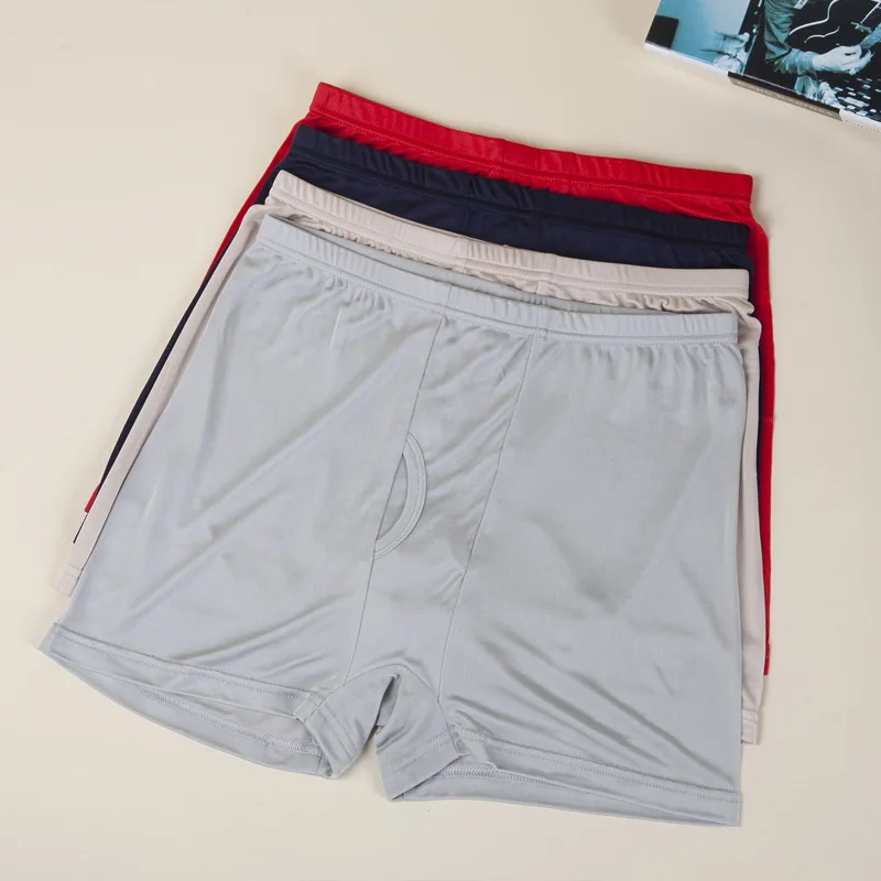 Men's Pants Male Underwear Silk Knitted Shorts High-end Silk Panties