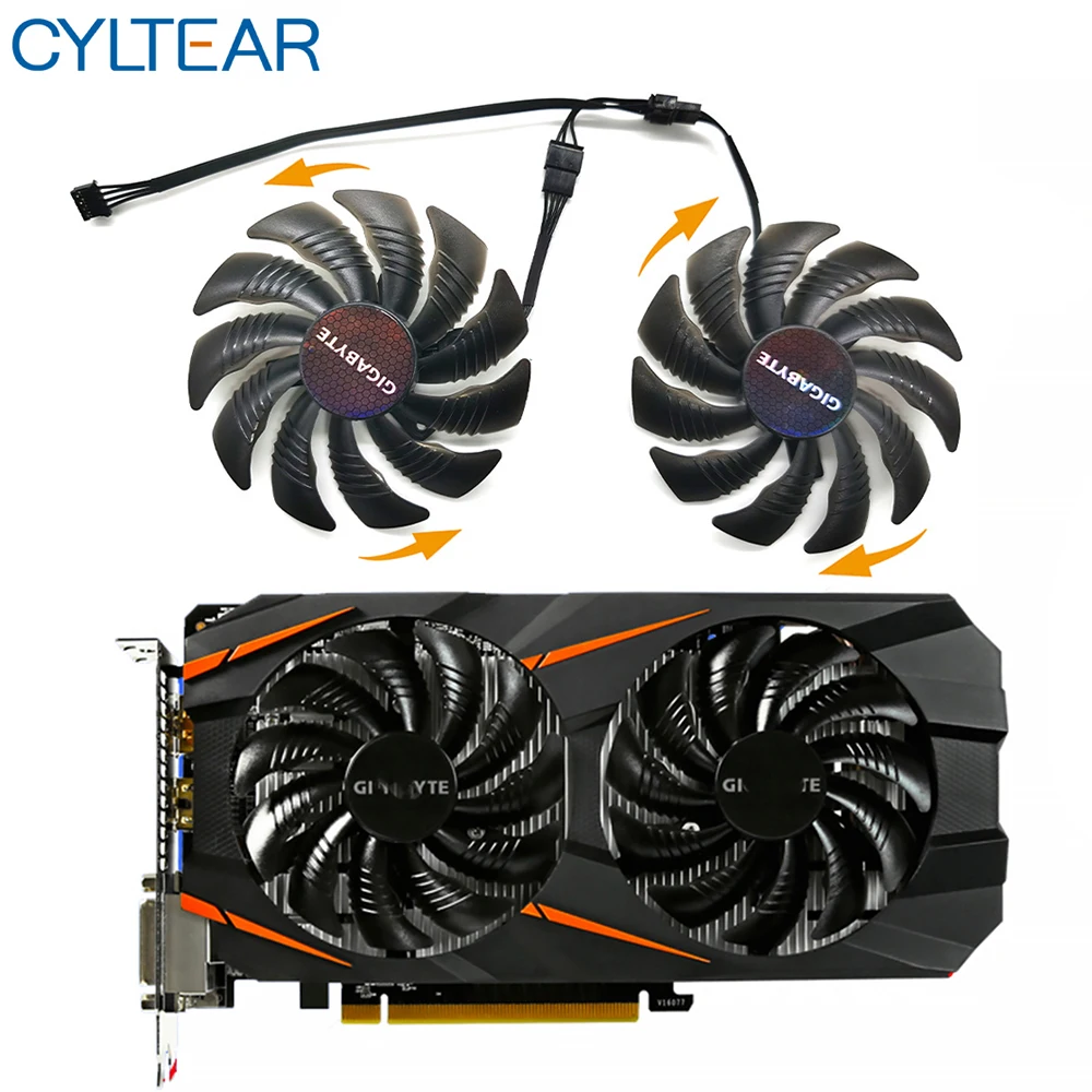 

88MM PLD09210S12HH T129215SU 4Pin Cooler Fan For Gigabyte GeForce GTX1060 1070 GTX 1050ti GTX 960 RX570 RX470 Graphics Card