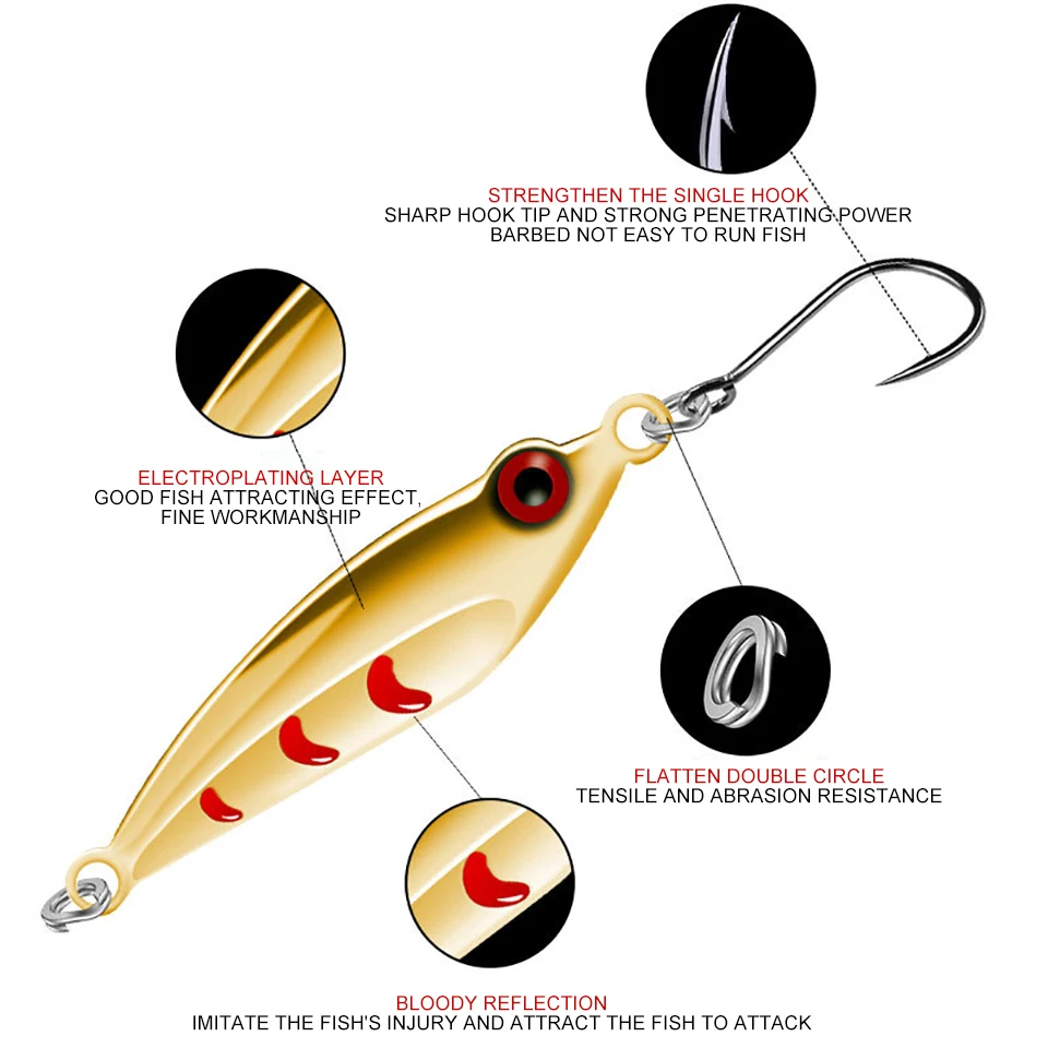 1pcs 3g/5g Spoon Sequins Fishing Lure Metal Sinking Baits Shrimp