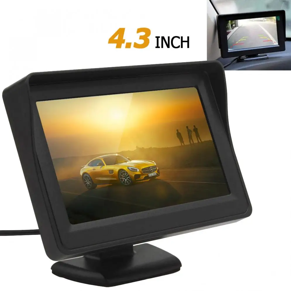 

4.3 Inch 480 x 272 TFT LCD Digital Panel Car Rear View Monitor Support 2-Channel Video Input New