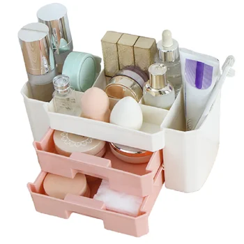 

Plastic Makeup Organizer Cosmetic Drawer Makeup Storage Box Container Nail Casket Holder Desktop Sundry Storage Case Bead Tools