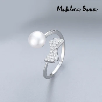 

MADALENA SARARA AAA 9-10mm Freshwater Pearl S925 Sterling Silver Fashion Ring Customizable MD-SP1003