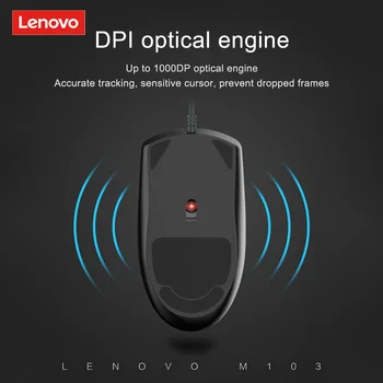 Lenovo M103 souris optique filaire 1000 DPI 4